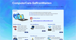 Desktop Screenshot of computercare-saffronwalden.co.uk