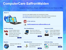 Tablet Screenshot of computercare-saffronwalden.co.uk